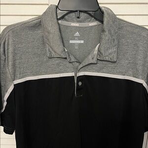 Adidas Men's Polo in Black and Gray